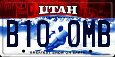 UT license plate B100MB