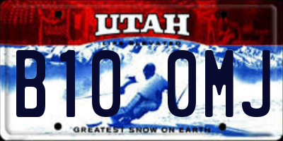 UT license plate B100MJ