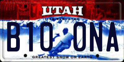 UT license plate B100NA