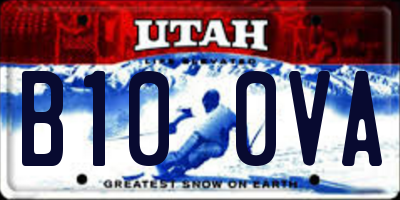 UT license plate B100VA