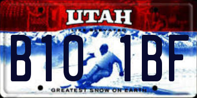 UT license plate B101BF