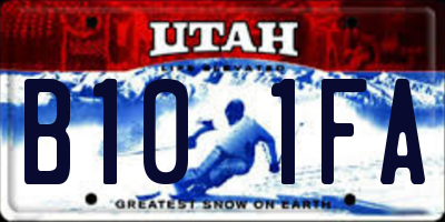 UT license plate B101FA