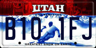 UT license plate B101FJ