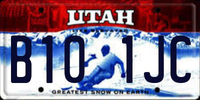 UT license plate B101JC
