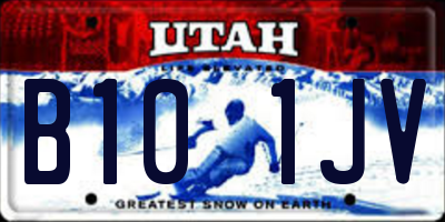 UT license plate B101JV