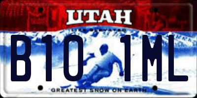 UT license plate B101ML