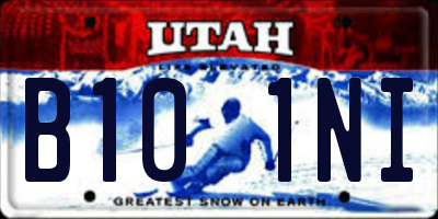 UT license plate B101NI