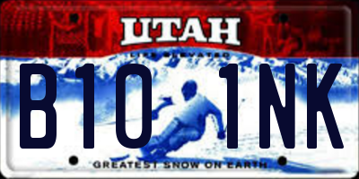 UT license plate B101NK