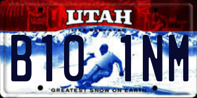 UT license plate B101NM