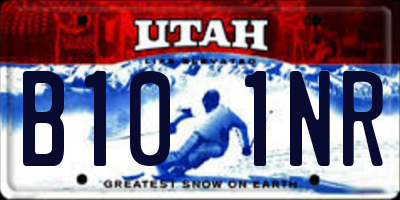 UT license plate B101NR