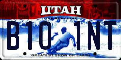 UT license plate B101NT