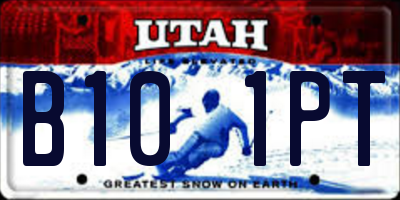 UT license plate B101PT