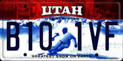 UT license plate B101VF