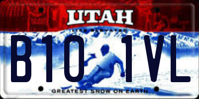UT license plate B101VL
