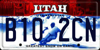 UT license plate B102CN