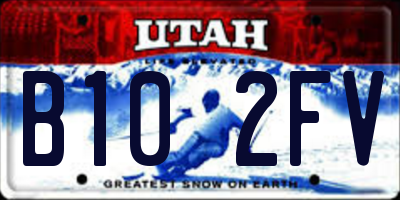 UT license plate B102FV