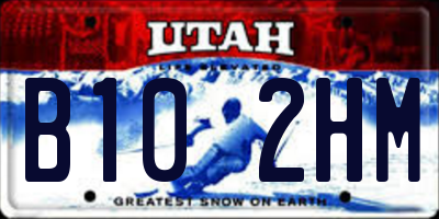 UT license plate B102HM