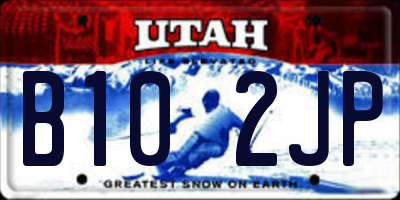 UT license plate B102JP