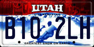 UT license plate B102LH