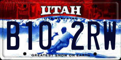 UT license plate B102RW