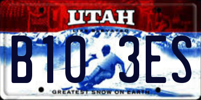 UT license plate B103ES