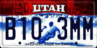 UT license plate B103MM