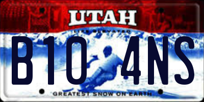 UT license plate B104NS