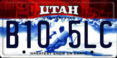 UT license plate B105LC