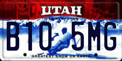 UT license plate B105MG