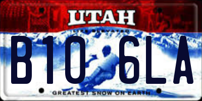 UT license plate B106LA