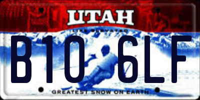 UT license plate B106LF