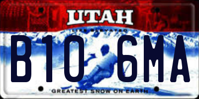 UT license plate B106MA