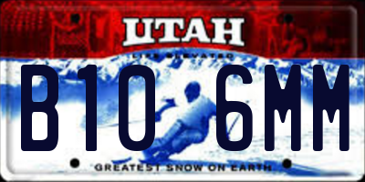 UT license plate B106MM