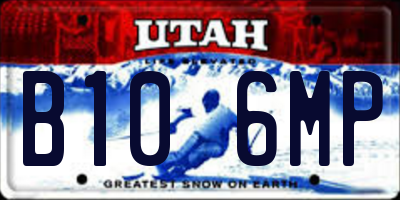 UT license plate B106MP