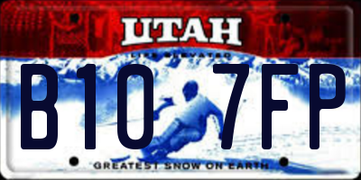 UT license plate B107FP