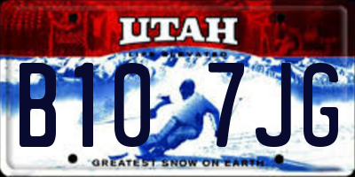 UT license plate B107JG