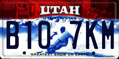 UT license plate B107KM