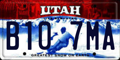 UT license plate B107MA