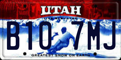 UT license plate B107MJ