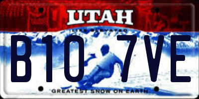 UT license plate B107VE