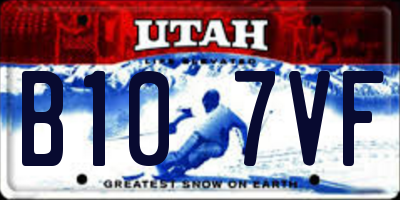 UT license plate B107VF
