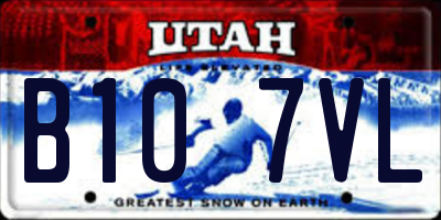 UT license plate B107VL