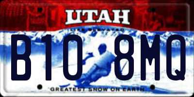 UT license plate B108MQ