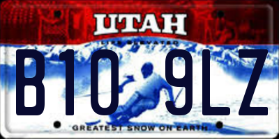 UT license plate B109LZ