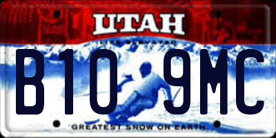 UT license plate B109MC