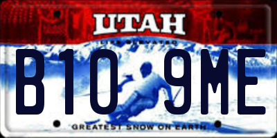 UT license plate B109ME