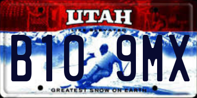 UT license plate B109MX