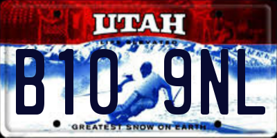 UT license plate B109NL