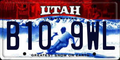 UT license plate B109WL