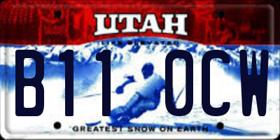 UT license plate B110CW